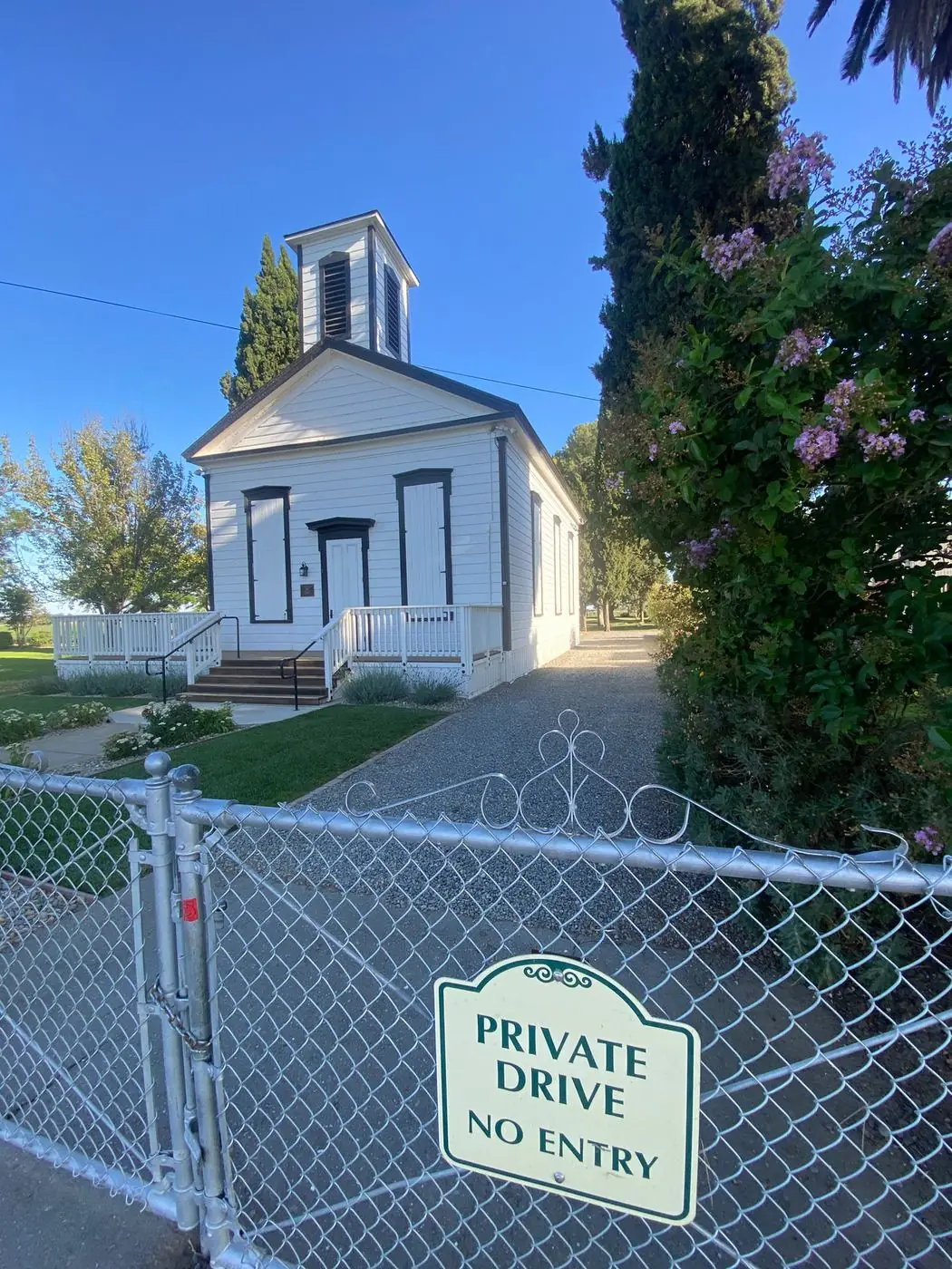 View from the Saddle: Church and Graveyard at the Location of the Former Town of Tremont